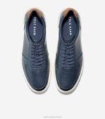 Peacoat Perfurado-British Tan calçados 8Z8F346 homens Cole Haan tênis moderno crosscourt grande - Image 4
