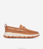 pecan-marfim calçados 8Z8F21 mulheres Cole Haan 4. sapato de barco de regata zerogrand