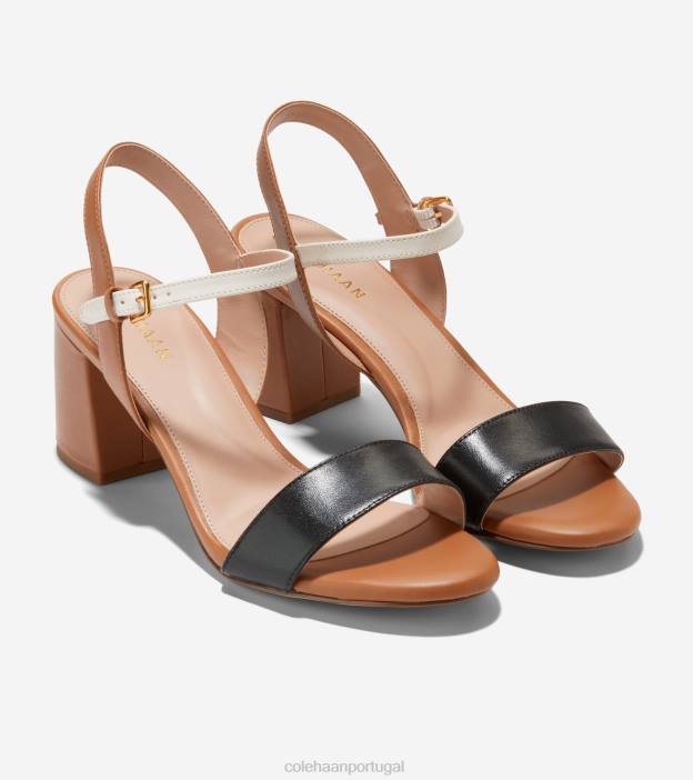 pecan-marfim-preto calçados 8Z8F75 mulheres Cole Haan sandália salto bloco josie - Image 3