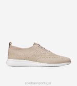 ponto de centeio-óptico branco calçados 8Z8F43 mulheres Cole Haan 2.zerogrand wingtip oxford