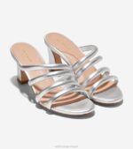 prata metálica calçados 8Z8F143 mulheres Cole Haan sandália adela - Image 5