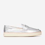 prata metálico-marfim calçados 8Z8F94 mulheres Cole Haan Mocassim Nantucket 2.0 Penny Mocassim