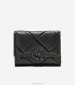 preto acessórios 8Z8F499 mulheres Cole Haan carteira com três dobras Bryant