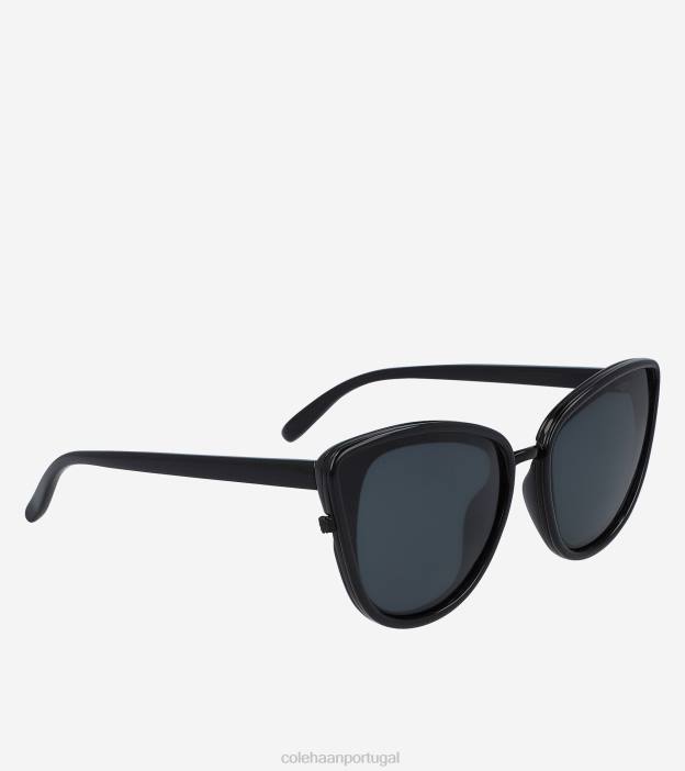 preto acessórios 8Z8F531 mulheres Cole Haan óculos de sol cateye grandes - Image 3