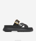 preto calçados 8Z8F2 mulheres Cole Haan sandália rasteira fraya