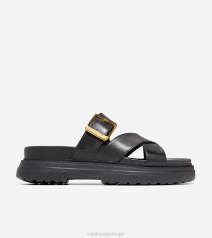 preto calçados 8Z8F2 mulheres Cole Haan sandália rasteira fraya