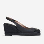 preto calçados 8Z8F34 mulheres Cole Haan espadrille cloudfeel slingback cunha