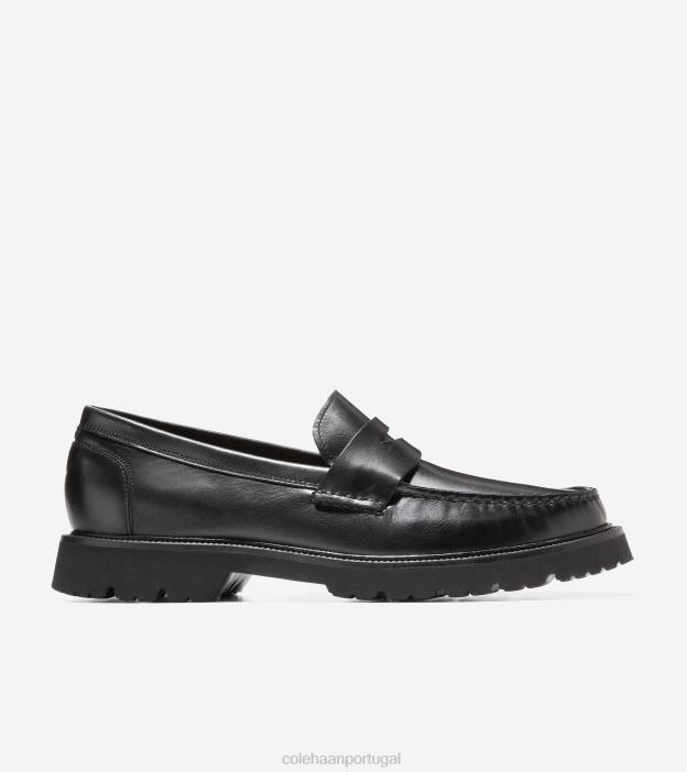 preto_calcados_8z8f373_homens_cole_haan_penny_loafer_classico_americano.jpg preto calçados 8Z8F373 homens Cole Haan penny loafer clássico americano - Image 1