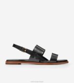 preto calçados 8Z8F79 mulheres Cole Haan sandália flat flynn