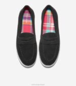 preto-silencioso tom-branco calçados 8Z8F92 mulheres Cole Haan Mocassim Nantucket 2.0 Penny Mocassim - Image 4