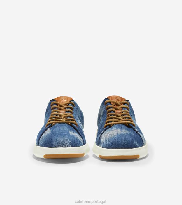 tecido estampado índigo-mesquite couro-marfim calçados 8Z8F148 mulheres Cole Haan tênis grandpro - Image 2