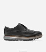 tom preto-natural-silencioso calçados 8Z8F407 homens Cole Haan sapato de golfe original grande