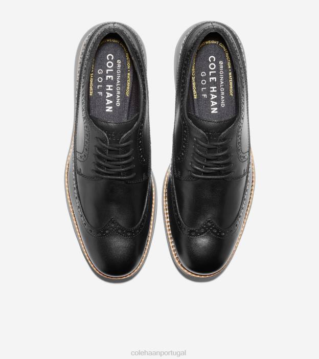 tom preto-natural-silencioso calçados 8Z8F407 homens Cole Haan sapato de golfe original grande - Image 4