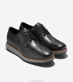 tom preto-natural-silencioso calçados 8Z8F407 homens Cole Haan sapato de golfe original grande - Image 5