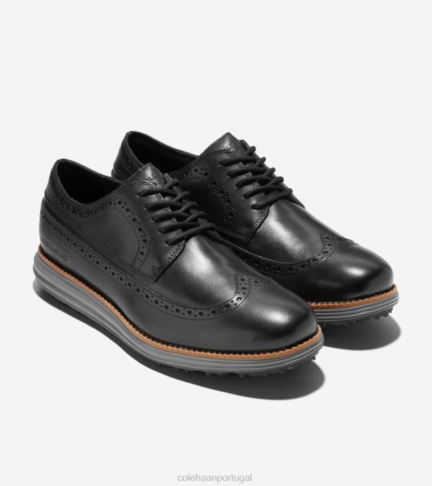 tom preto-natural-silencioso calçados 8Z8F407 homens Cole Haan sapato de golfe original grande - Image 5