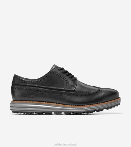 tom preto-natural-silencioso calçados 8Z8F407 homens Cole Haan sapato de golfe original grande