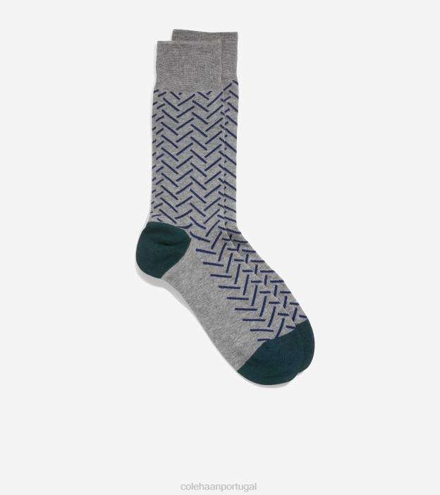 urze cinza acessórios 8Z8F593 homens Cole Haan meias de tripulação de vestido de espinha de peixe - Image 2