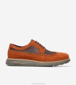 vermelho marrom-escuro chocolate-azeitona profunda calçados 8Z8F325 homens Cole Haan originalgrand remasterizado longwing oxford