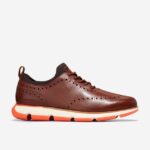 woodbury-chocolate-laranja escarlate calçados 8Z8F370 homens Cole Haan 4.zerogrand wingtip oxford