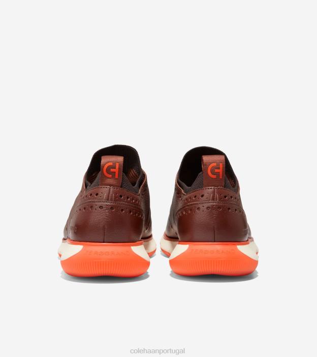 woodbury-chocolate-laranja escarlate calçados 8Z8F370 homens Cole Haan 4.zerogrand wingtip oxford - Image 3
