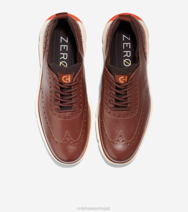 woodbury-chocolate-laranja escarlate calçados 8Z8F370 homens Cole Haan 4.zerogrand wingtip oxford - Image 4