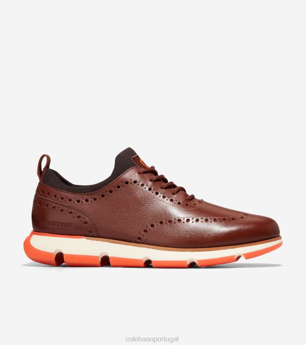 woodbury-chocolate-laranja escarlate calçados 8Z8F370 homens Cole Haan 4.zerogrand wingtip oxford - Image 1